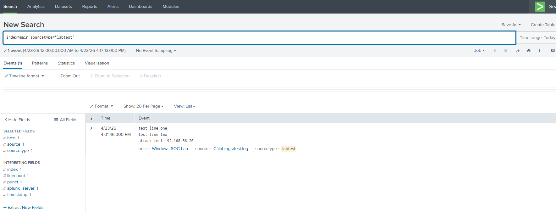 Splunk Simulator Wetser Santos Feliciano | Cybersecurity Portfolio